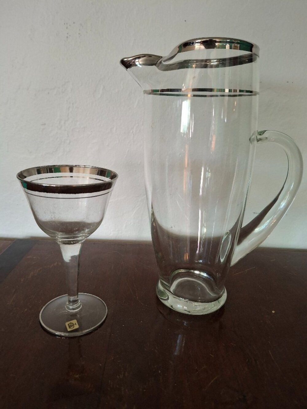 Complete Set Sierra Medina Silver Lined Crystal